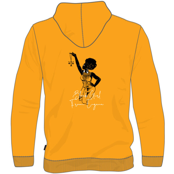 Black Girl From Eugene Gold Hoodie - Image 3